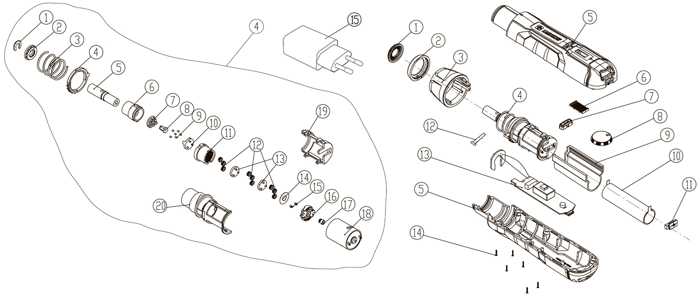 Инструмент [ЗО-4 КН33] - разборная схема